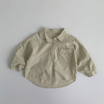 Baby Long-Sleeve Cotton Sun-Protection Shirt – Lightweight Summer Top (Unisex)   Khaki / 3T(100) Mimou Babywear