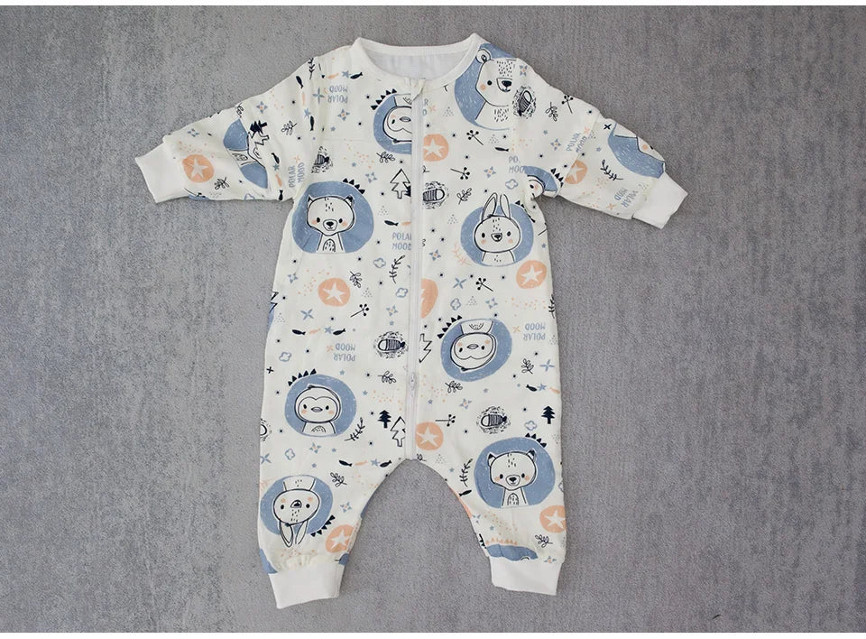 Baby Sleeping Bag with Removable Sleeves – Soft Cotton & Bamboo Fiber Wearable Blanket    Mimou Babywear