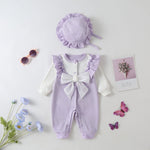 Baby Spring Clothes Newborn Female Baby Onesie Full Moon Out Jumper Plus Velvet Autumn And Winter Crawling Clothes    Mimou Babywear