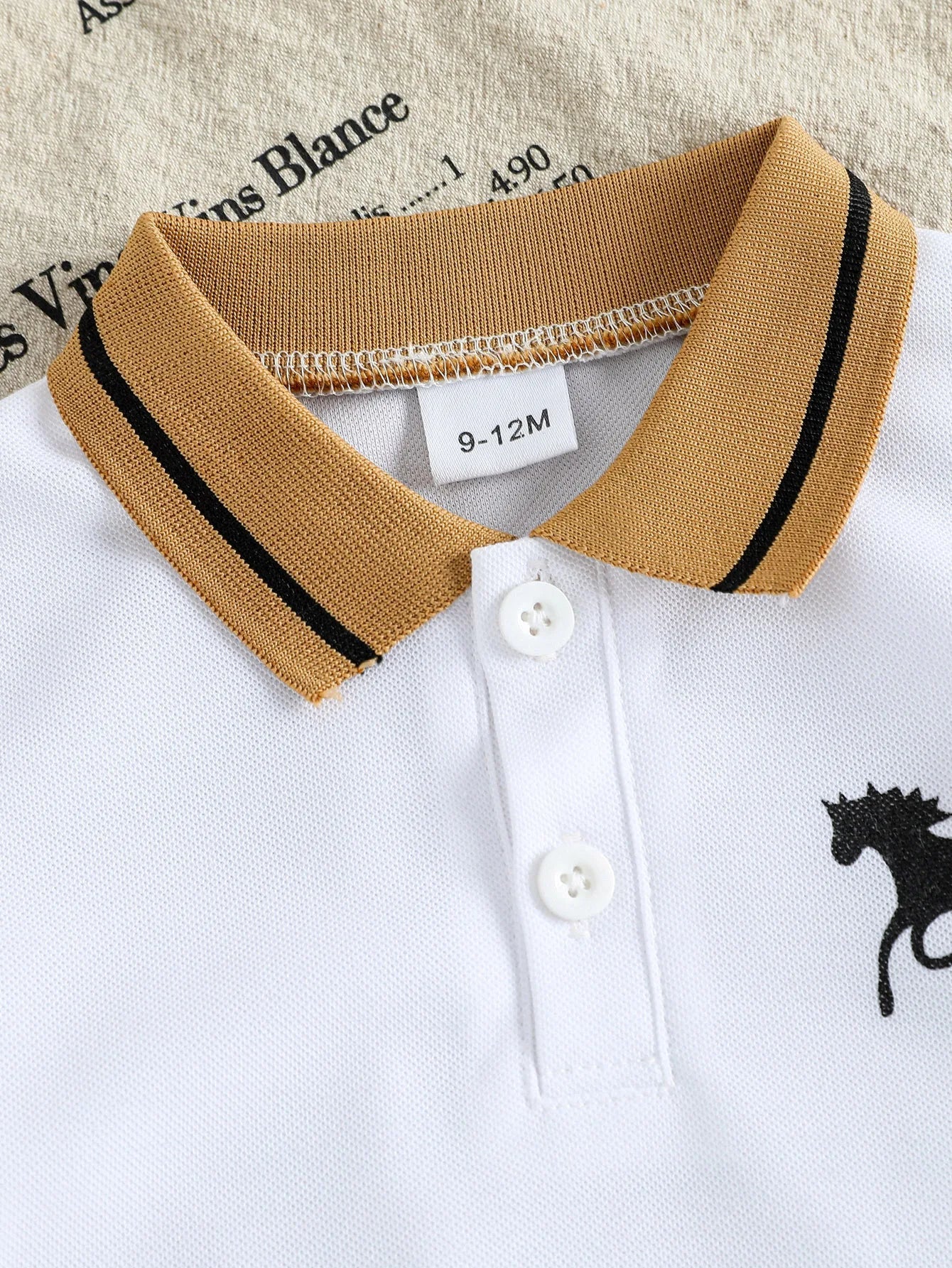 Baby Summer Outfit Set Polo Shirt & Textured Shorts (6–36M)    Mimou Babywear
