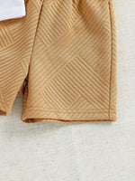 Baby Summer Outfit Set Polo Shirt & Textured Shorts (6–36M)    Mimou Babywear