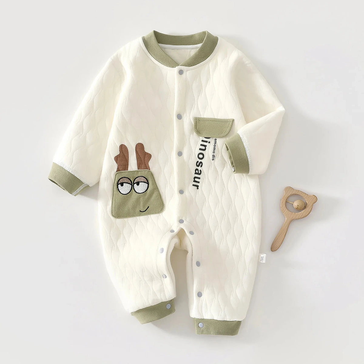 Baby Thick Cotton Jumpsuit – Warm Three-Layer Romper for Autumn Comfort   ldkonglong / 18M(90) Mimou Babywear