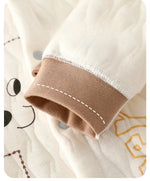 Baby Thick Cotton Jumpsuit – Warm Three-Layer Romper for Autumn Comfort    Mimou Babywear