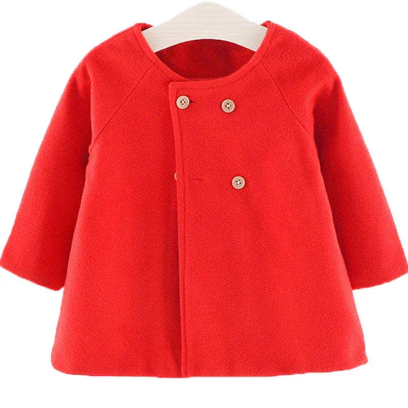Baby Wool Blend Winter Coat – Festive Warm Jacket (12–36M)
