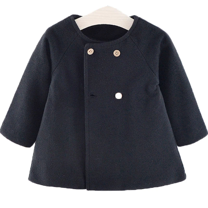 Baby Wool Blend Winter Coat – Warm Jacket (12–36M)    Mimou Babywear