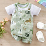 Baby Zoo Print Romper Set – Soft Two-Piece Style Outfit (0–18M)    Mimou Babywear
