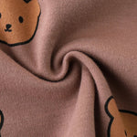 Bear Print Cotton Pajama Set – Long-Sleeve Top & Pants Baby Sleepwear    Mimou Babywear