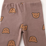 Bear Print Cotton Pajama Set – Long-Sleeve Top & Pants Baby Sleepwear    Mimou Babywear