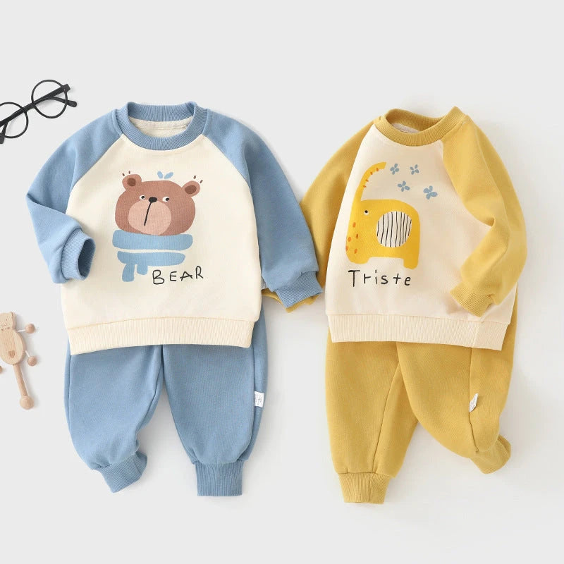 Bear Sweatshirt & Jogger Set (2-Piece, 6M-3Y)    Mimou Babywear