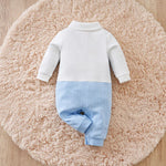 Blue Gentleman Baby Boy Romper with Bow Tie (0–12M)    Mimou Babywear