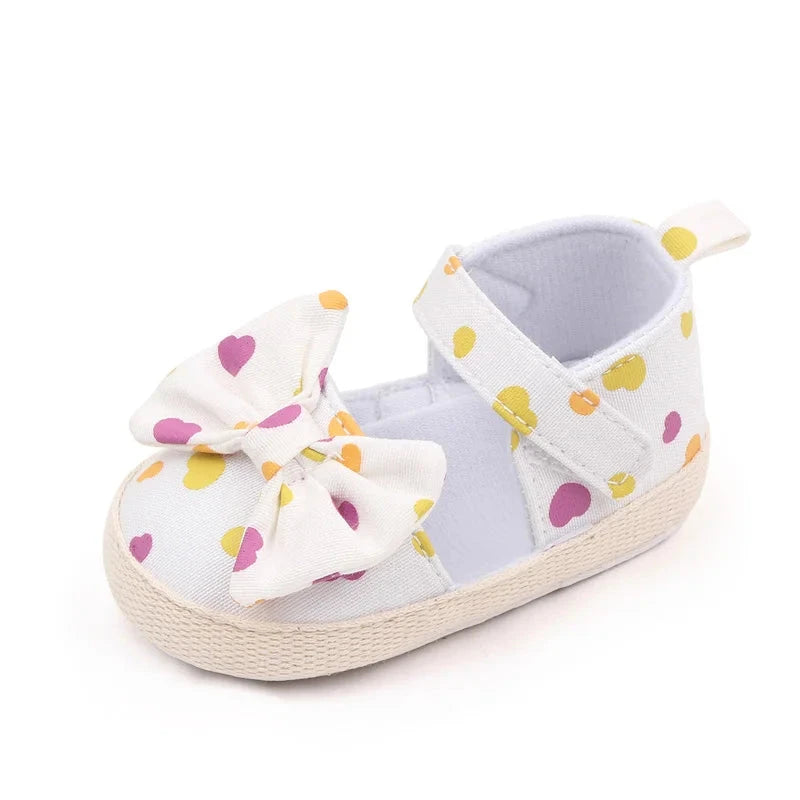 Bow Baby Girl Shoes with Soft Sole and Non-Slip Design (0–18M)    Mimou Babywear