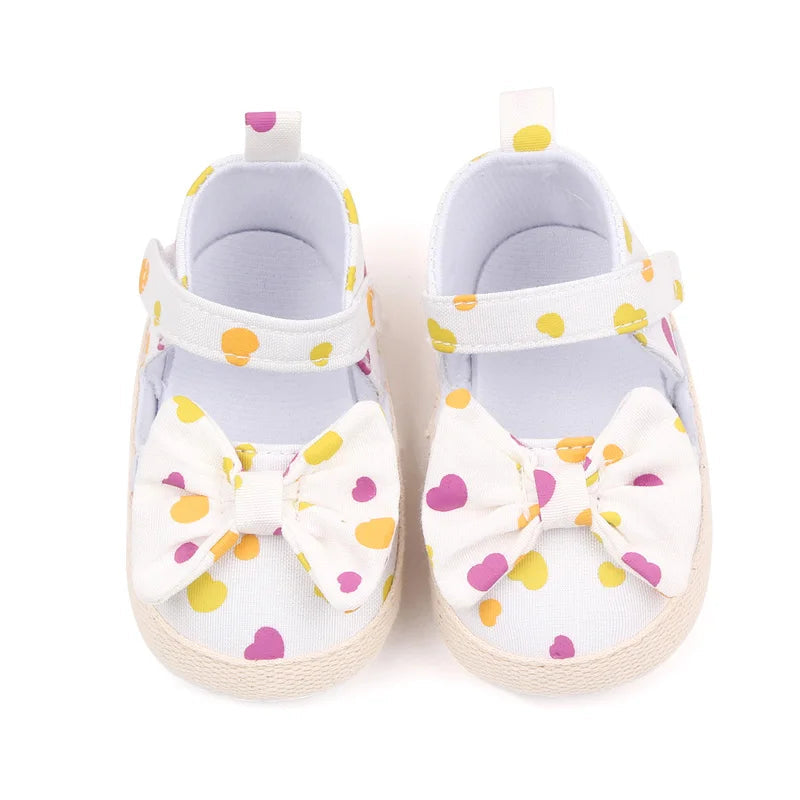 Bow Baby Girl Shoes with Soft Sole and Non-Slip Design (0–18M)    Mimou Babywear