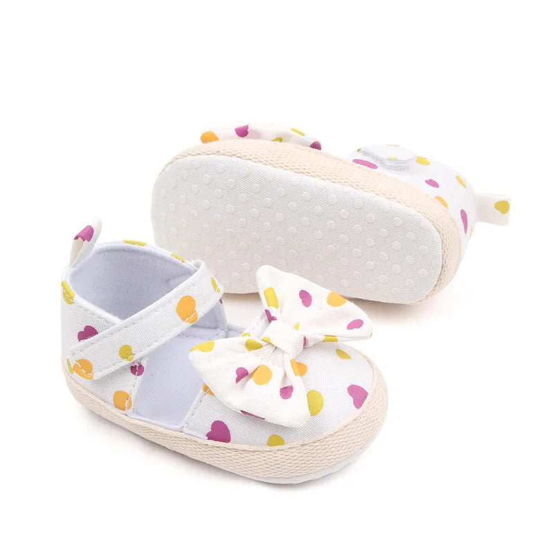 Bow Baby Girl Shoes with Soft Sole and Non-Slip Design (0–18M)    Mimou Babywear