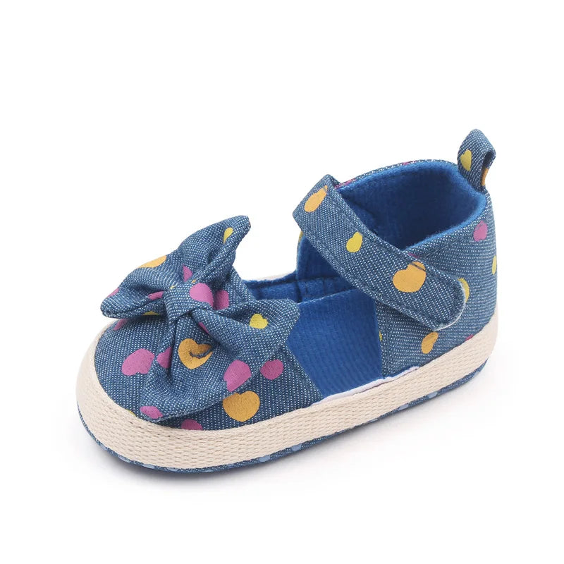 Bow Baby Girl Shoes with Soft Sole and Non-Slip Design (0–18M)    Mimou Babywear
