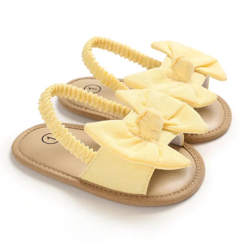 Breathable Canvas Baby Sandals – Soft Sole Summer Shoes for 0–1 Year Old | Lightweight & Airy   Yellow / 13cm Mimou Babywear
