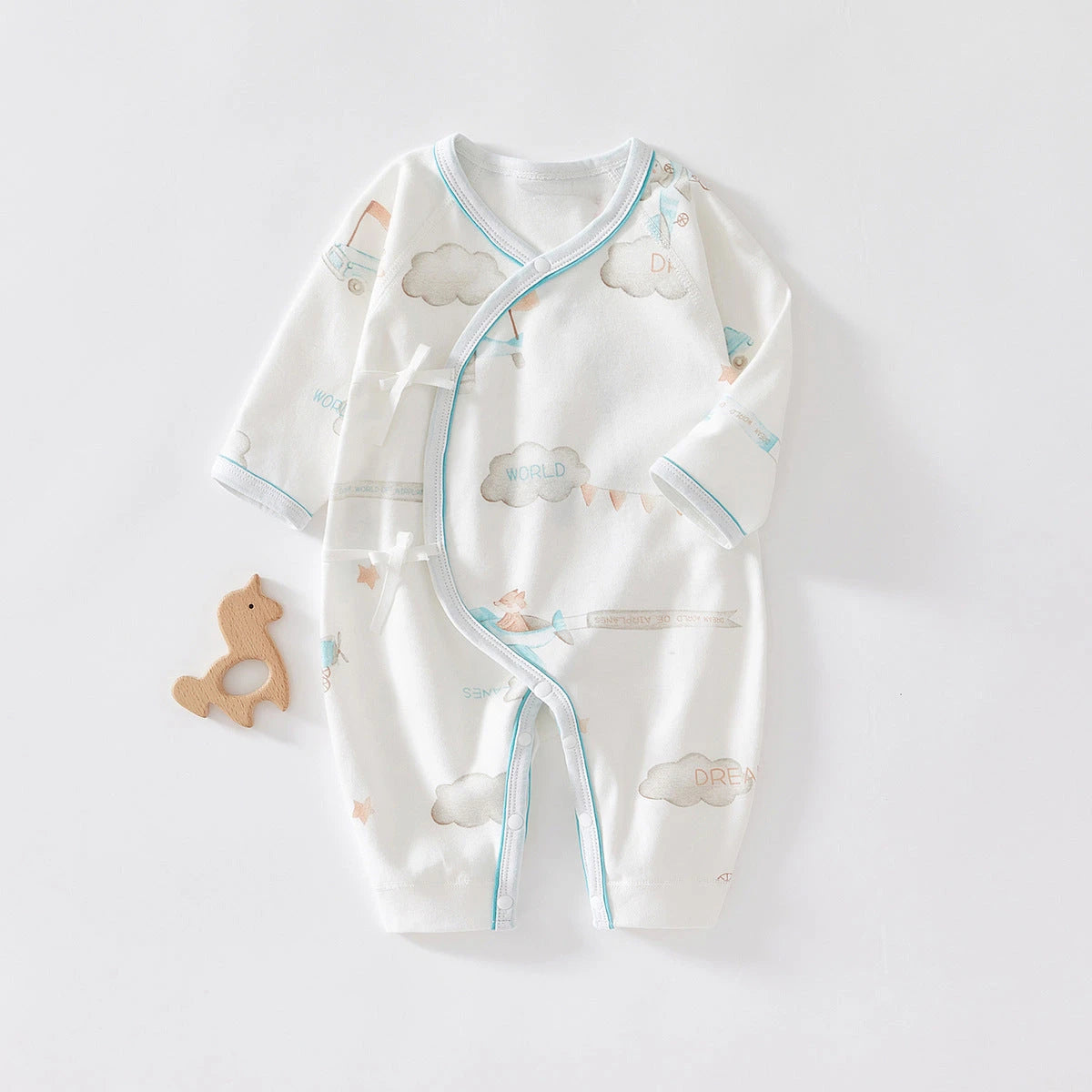 Butterfly Tie-Front Romper (0-18M)   Dream World Butterfly Coat / 66cm Mimou Babywear