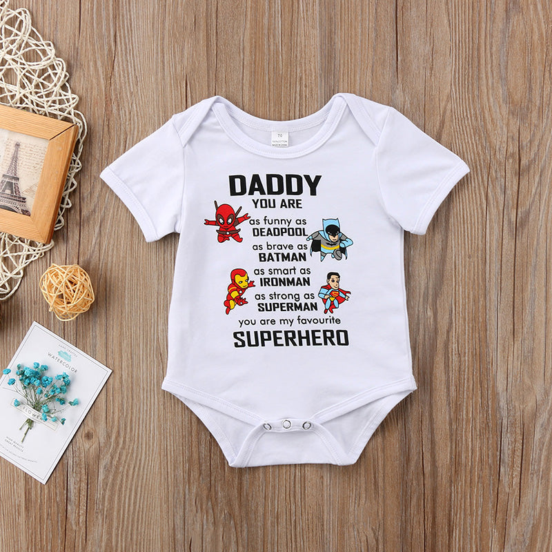 Superhero Cartoon Baby Romper – 100% Cotton Short Sleeve Jumpsuit | Mimou   18M Mimou Babywear