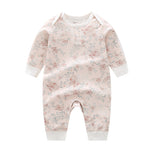 Pure Cotton Long-Sleeve Baby Jumpsuit – Soft Boneless Onesie for Boys & Girls   Rose【Jumpsuit】 / 90cm Mimou Babywear