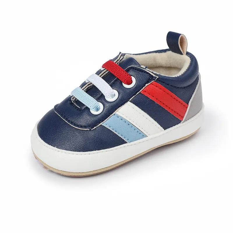Soft PU Baby Step Shoes – Anti-Slip Indoor Shoes for Boys & Girls   Blue / 13cm Mimou Babywear