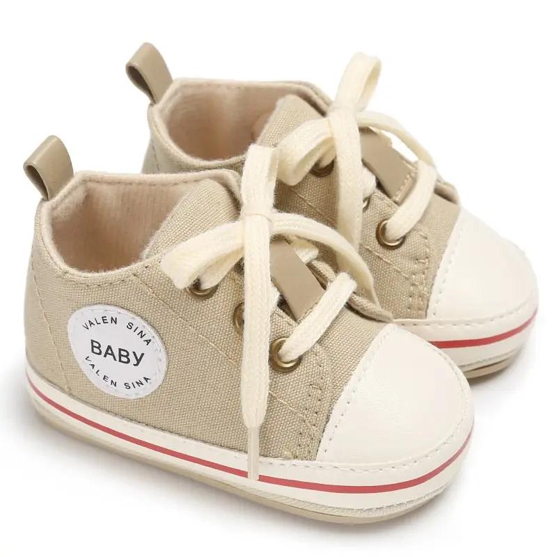 Canvas Lace-Up Baby Sneakers – Soft First Walkers for Girls | 0–18 Months    Mimou Babywear
