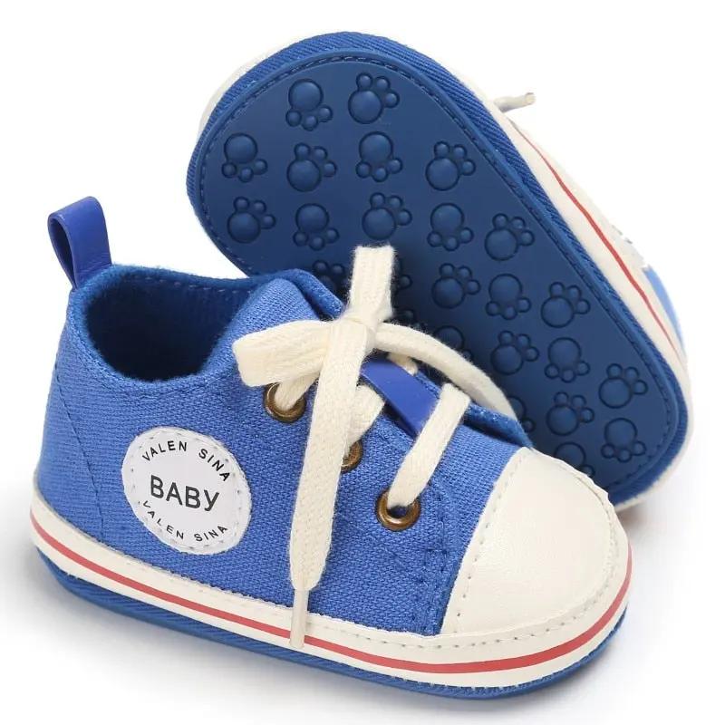 Canvas Lace-Up Baby Sneakers – Soft First Walkers for Girls | 0–18 Months    Mimou Babywear