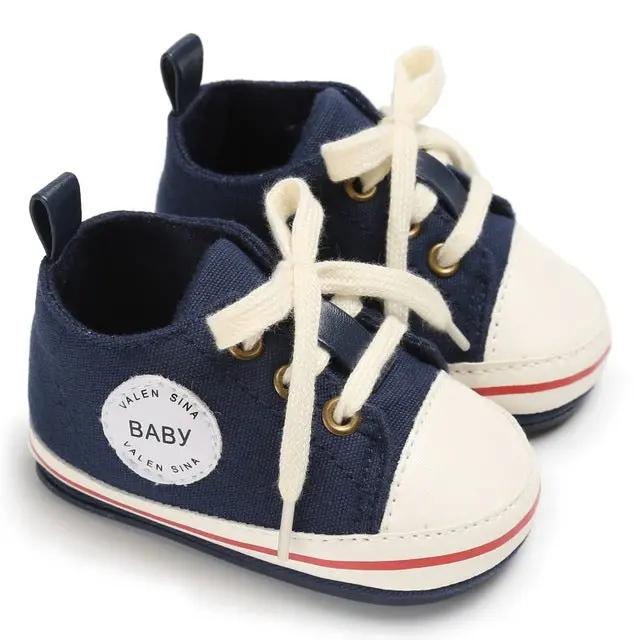 Canvas Lace-Up Baby Sneakers – Soft First Walkers for Girls | 0–18 Months   DL / 3 Mimou Babywear