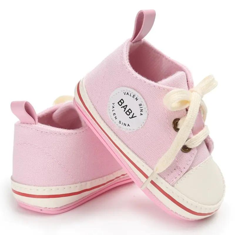 Canvas Lace-Up First Walkers (0-18M)    Mimou Babywear