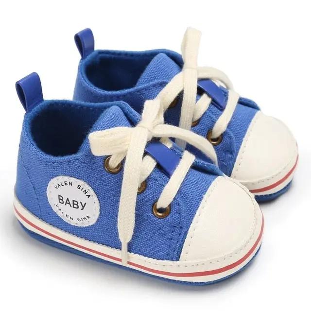 Canvas Lace-Up First Walkers (0-18M)    Mimou Babywear