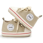 Canvas Lace-Up First Walkers (0-18M)    Mimou Babywear