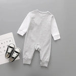 Cotton Animal Print Baby Romper – Long-Sleeve Spring Bodysuit for Newborn Boys & Girls    Mimou Babywear
