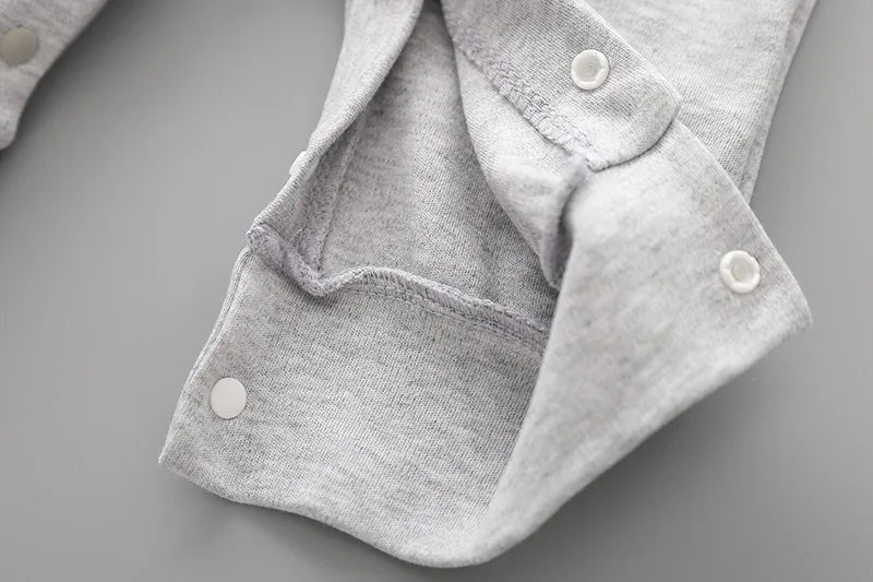 Cotton Animal Print Baby Romper – Long-Sleeve Spring Bodysuit for Newborn Boys & Girls    Mimou Babywear