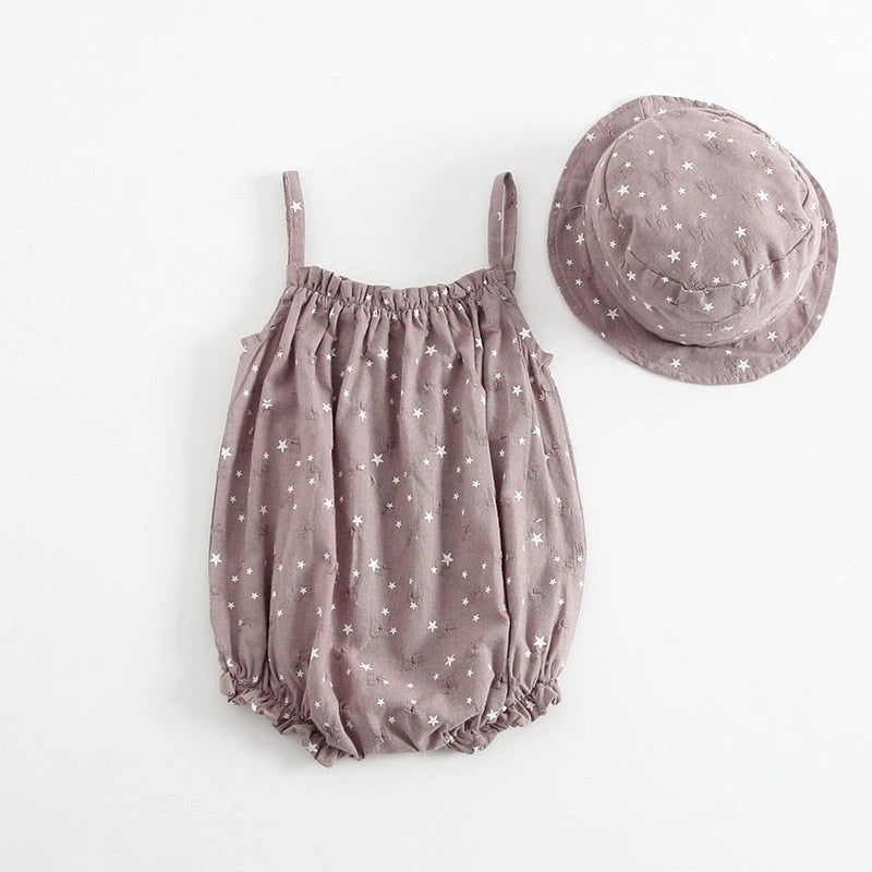 Cotton Outfit & Cap Set (2-Piece, 0-12M)   Pink / 18M Mimou Babywear