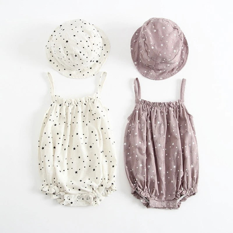 Cotton Outfit & Cap Set (2-Piece, 0-12M)    Mimou Babywear