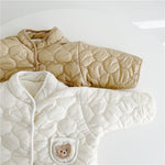 Cozy Cotton Ripple Romper – Autumn & Winter Long-Sleeve One-Piece    Mimou Babywear