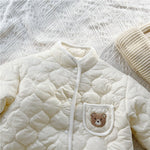 Cozy Ripple Cotton Romper (0-18M)    Mimou Babywear