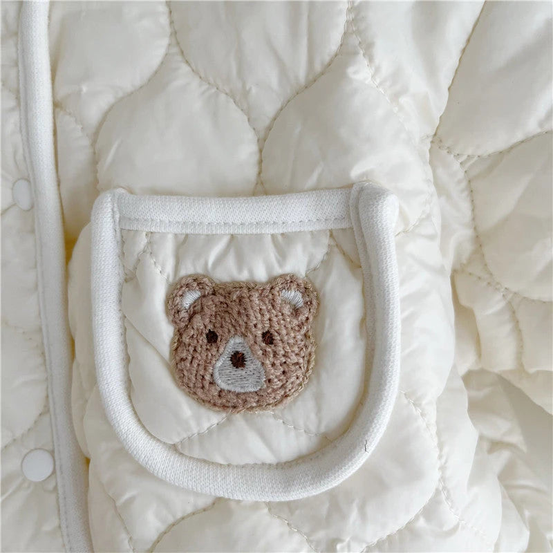 Cozy Ripple Cotton Romper (0-18M)    Mimou Babywear