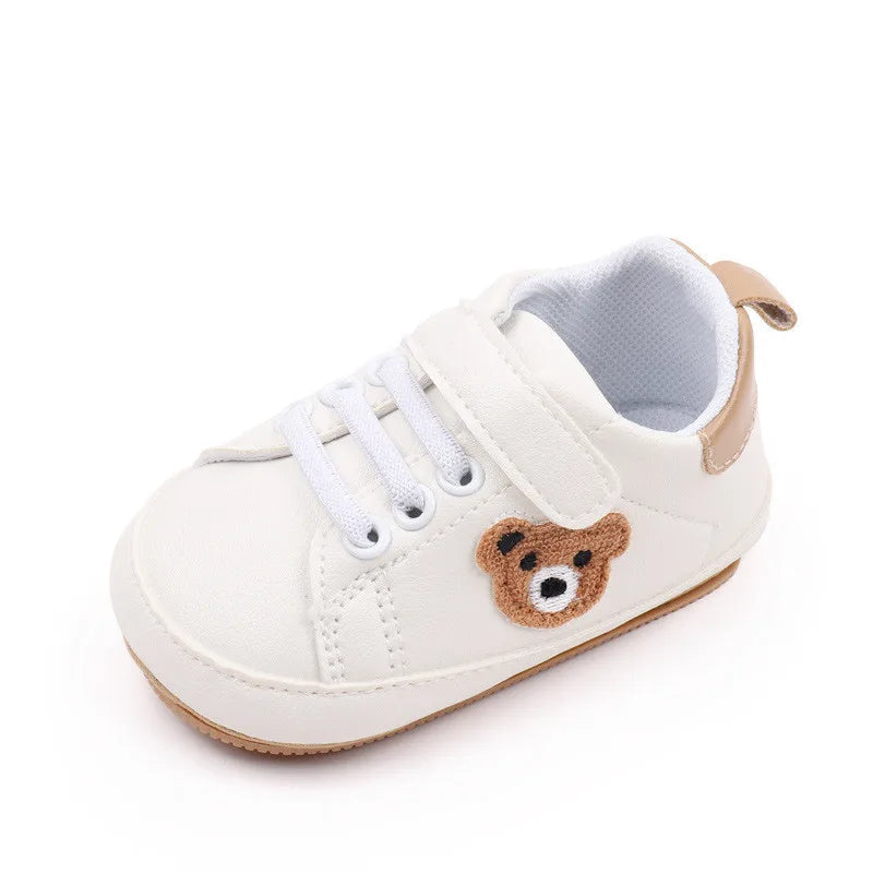 Cute Bear Baby Sneakers First Walkers with Non-Slip Sole (0–18M)    Mimou Babywear