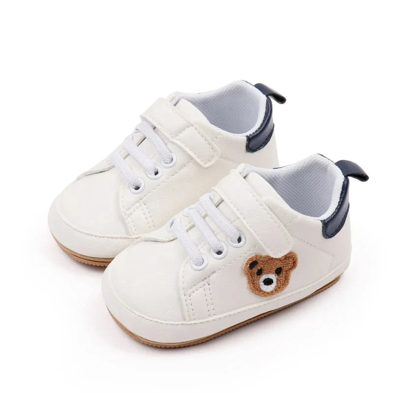 Cute Bear Baby Sneakers First Walkers with Non-Slip Sole (0–18M)    Mimou Babywear