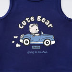 Cute Bear Going to the Zoo" Kids Sleeveless Vest – Soft Cotton Tank Top (6–36M)    Mimou Babywear