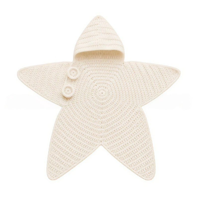 Starfish Hooded Knit Sleep Sack – Anti-Startle Wearable Swaddle (Newborn)