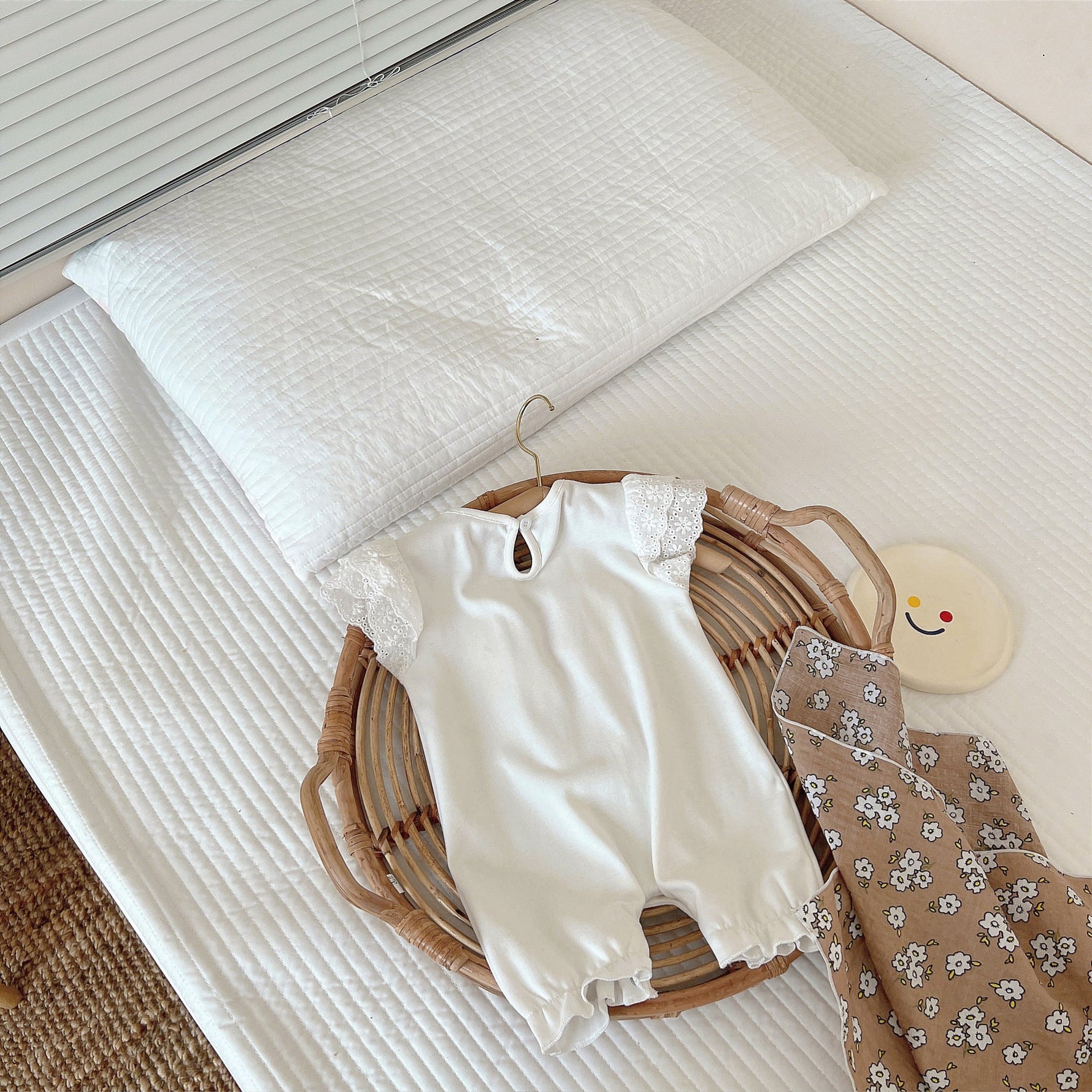 Delicate Lace Summer Romper (3-24M)    Mimou Babywear