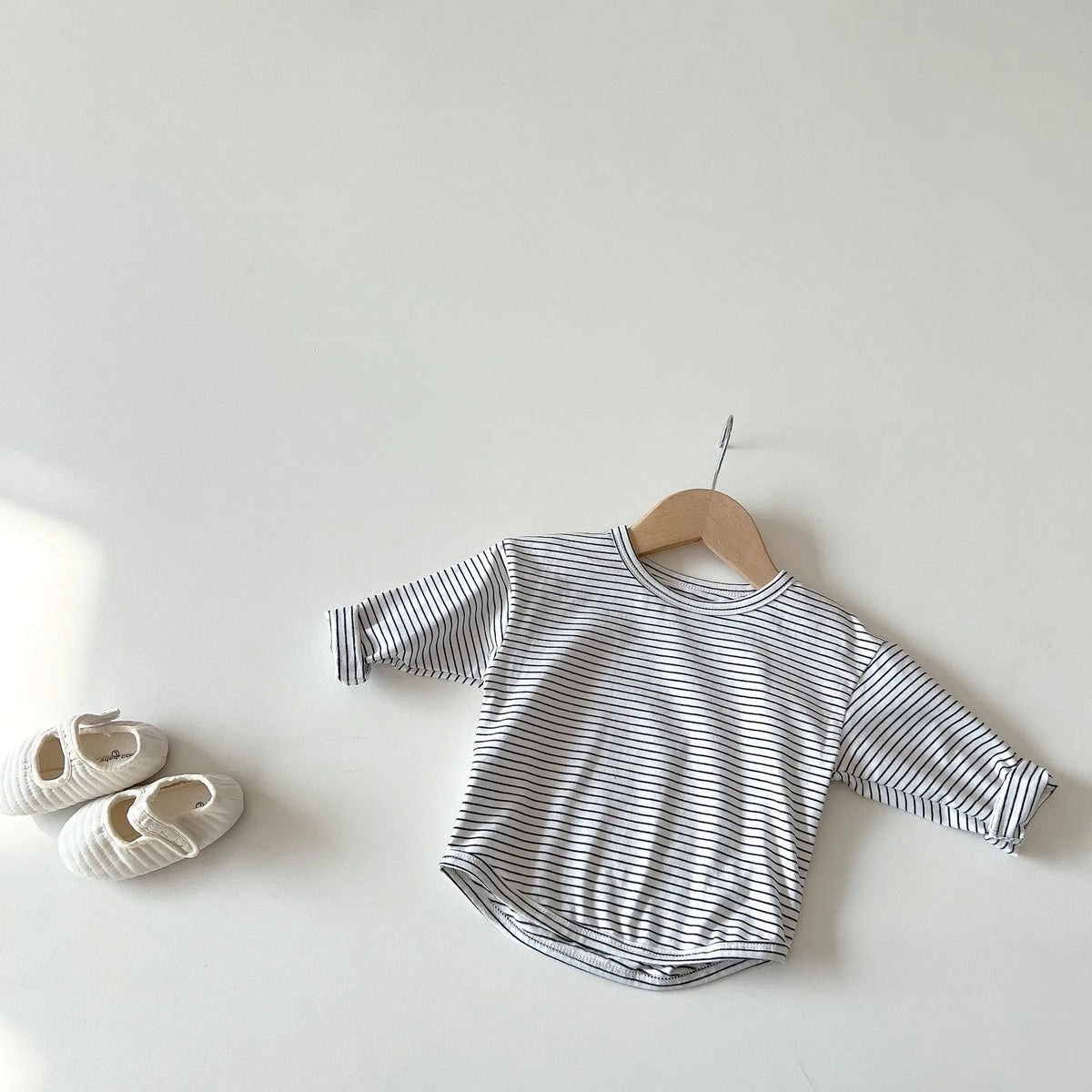 Denim Baby Overalls Set – Cotton Striped Long-Sleeve T-Shirt & Jeans Outfit for Boys and Girls   T-shirt / 100CM Mimou Babywear