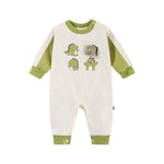 Dinosaur Cotton Jumpsuit (0-18M)   Apricot / 90cm Mimou Babywear