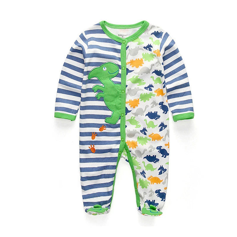 Double Button Cotton Sleepsuit (0-12M)    Mimou Babywear