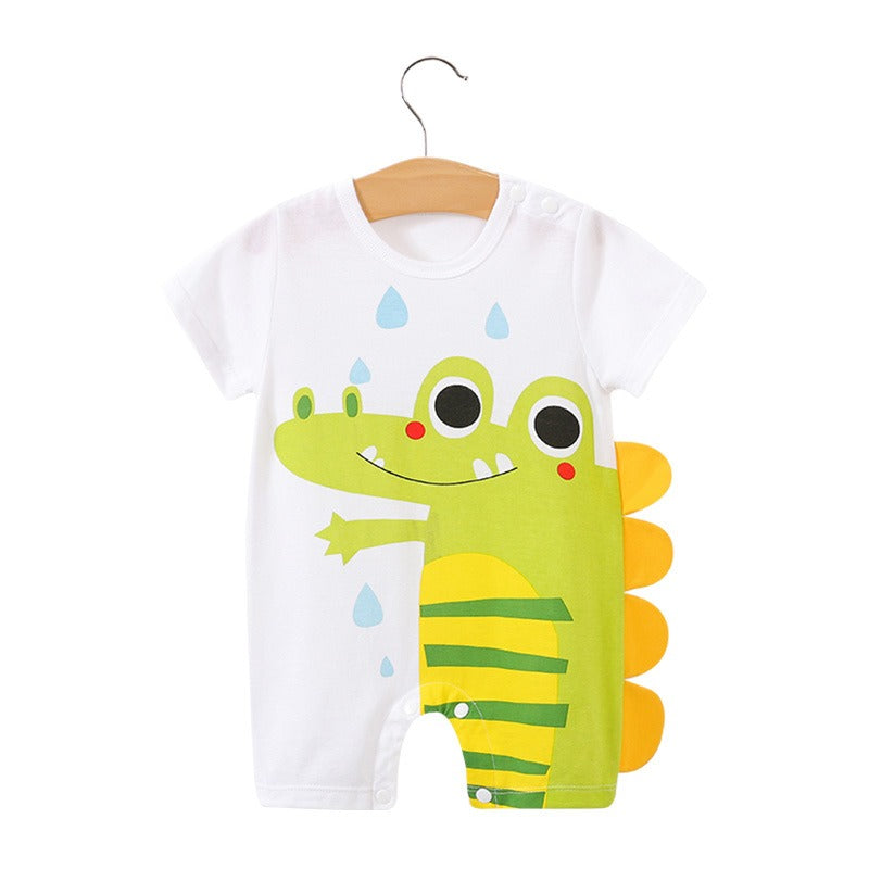Cartoon Animal Summer Baby Romper – Lightweight Cotton Short Sleeve | Mimou   013 crocodile / 90cm Mimou Babywear