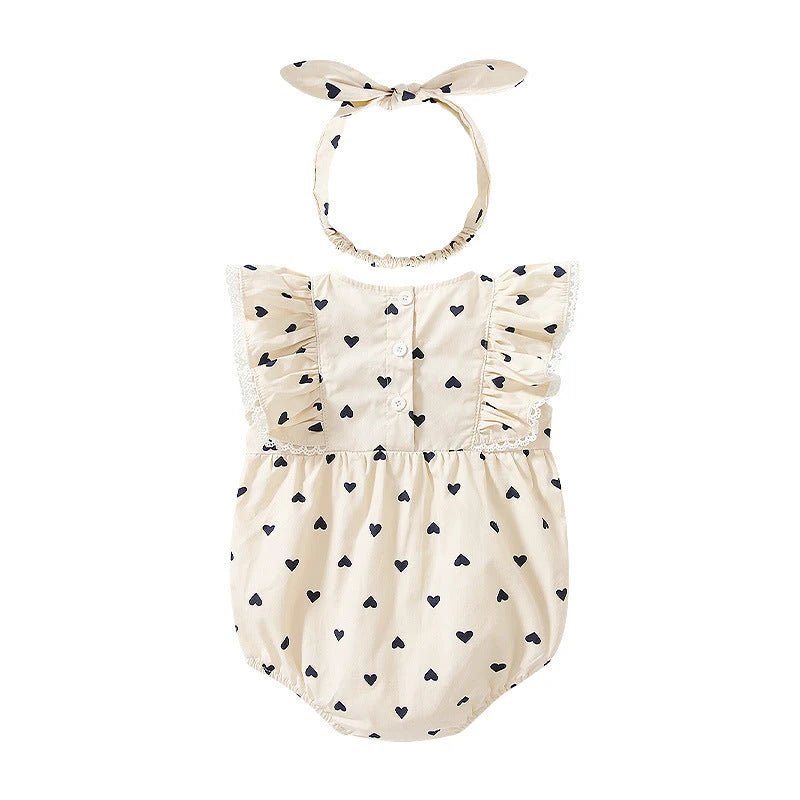 Essential Sleeveless Cotton Romper (0-24M)    Mimou Babywear