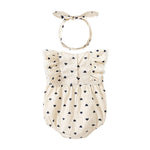 Essential Sleeveless Cotton Romper (0-24M)    Mimou Babywear