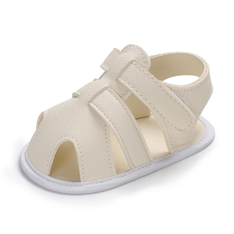 Summer Baby Sandals – Soft Cotton Non-Slip Shoes for Boys 0–1 Year | Mimou   White / 13CM Mimou Babywear