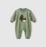 Fleece Baby Jumpsuit – Warm Long-Sleeve Romper for Boys & Girls | Outdoor Wear   Dark moss green / 100cm Mimou Babywear
