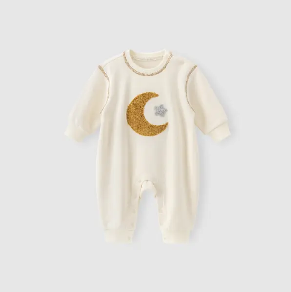 Fleece Baby Jumpsuit – Warm Long-Sleeve Romper for Boys & Girls | Outdoor Wear   cream white / 100cm Mimou Babywear